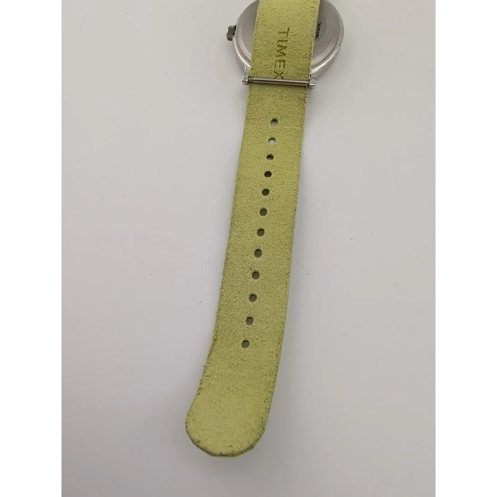 Timex Weekender Indiglo Unisex Watch 38mm Case Green Band- New Battery